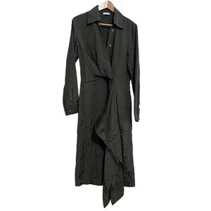 DEVEAUX NEW YORK Green Long Sleeve Asymmetrical Dress Size 4